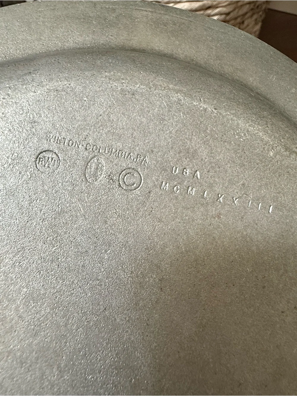 Vintage Wilton Columbia PA Cast Aluminum Oval Serving Platter 1972 USA RWP